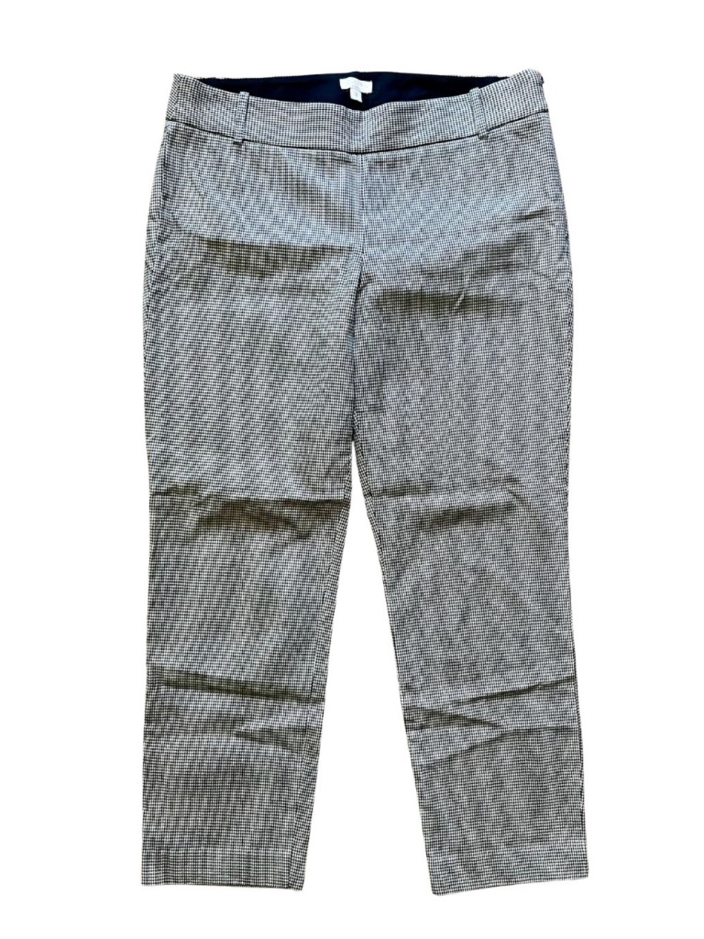 Women's Cropped Houndstooth Slacks Dark Academia Classic Chic Pedal Pusher